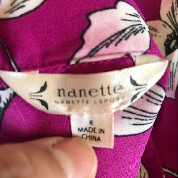 NANETTE Lepore floral ombré belted long sleeve dress. New with tags. - Picture 6 of 11